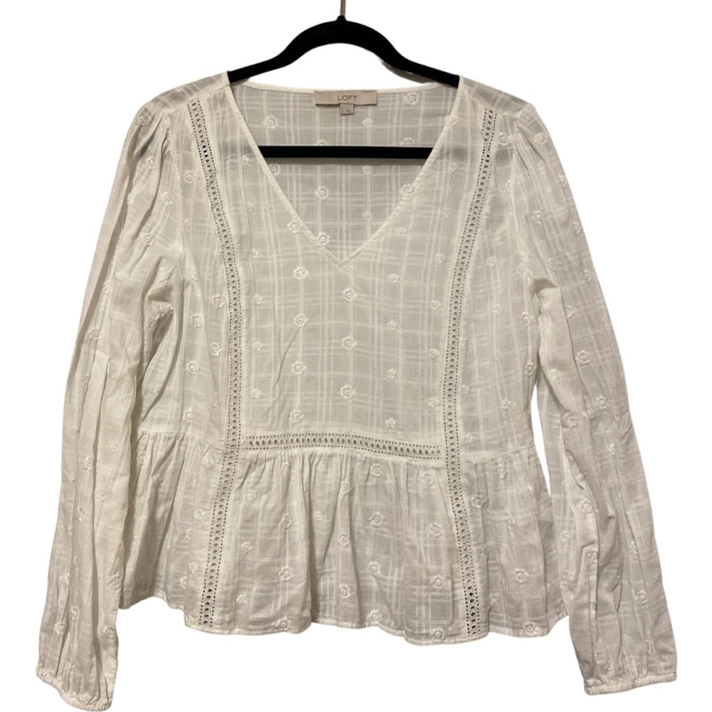 LOFT Embroidered blouse
